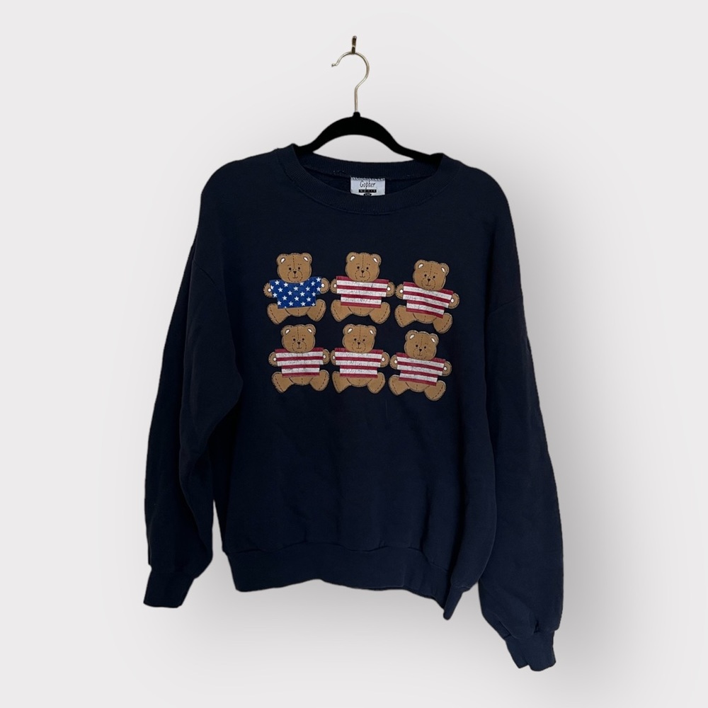 VINTAGE 90s Teddy Bear Crew Neck